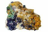 Malachite and Azurite Crystal Cluster - Morocco #160320-1